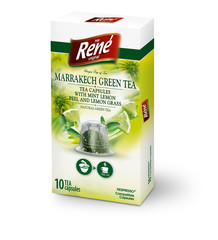René zelený čaj Marrakech s mátou kapsle pro Nespresso 10ks